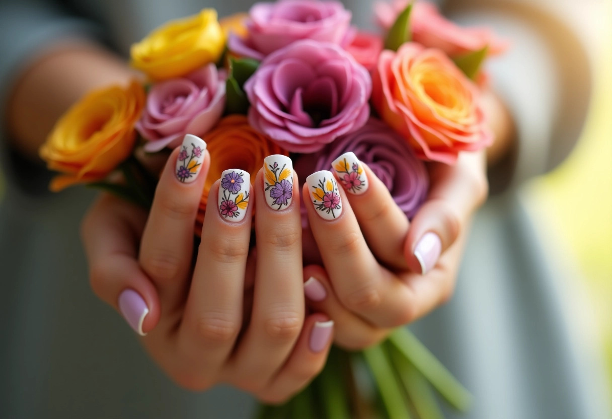 fleurs ongles