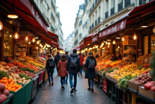 Flâneries gourmandes au marché mouffetard